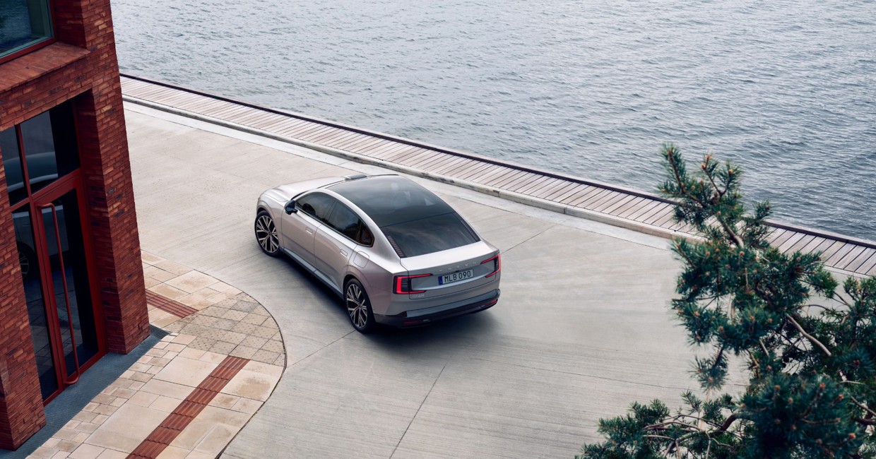 Volvo ES90 sedd snett ovanifrån